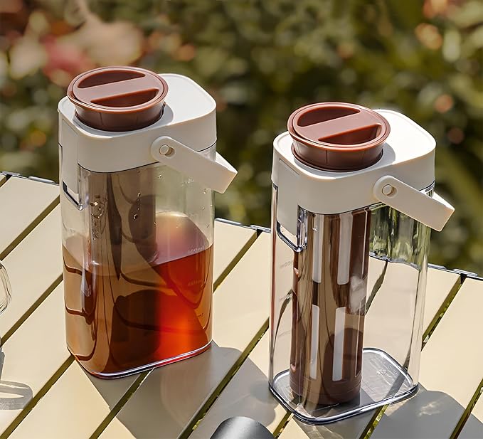 34 oz Cold Brew Coffee Maker, Cold Brew Pitcher for Fridge, Portable Cold Brew Coffee Maker, with Bottle Brush, Ice Brew Bottle for Ice Tea Coffee, Suitable for Home Outdoor Camping Trip