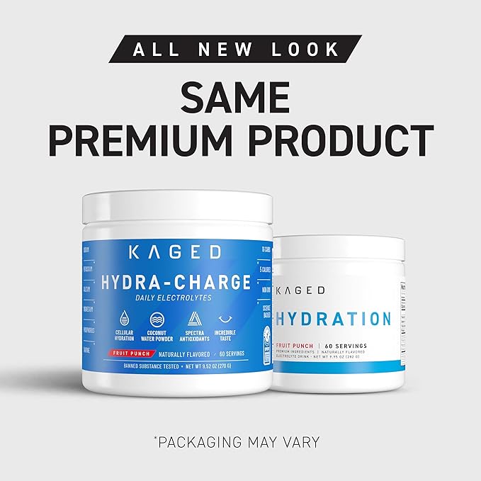 Kaged Hydration Drink Mix | Sugar Free | Tastes Amazing | 5 Key Electrolytes, 60 Servings