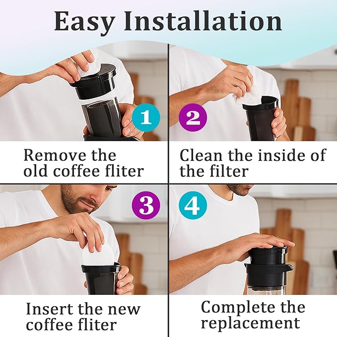 30 Pcs Cold Brew System Felt Filters, Reusable Coffee Filters, Fits for Nispira Replacement Water Filter and Alocs Coffee Filter(Include 10 Pcs Coffee Filters and 20 Pcs Stoppers)