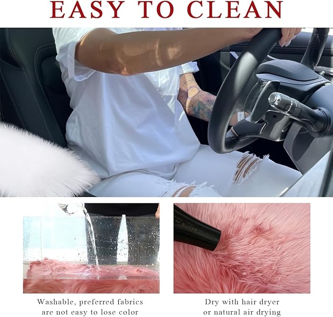 Car Center Console Cover Pad, Fluffy Middle Console Pad Armrest Seat Box Cover, Universal Furry Arm Rest Decoration Protector for Car Truck SUV, Interior Car Accessories (White)