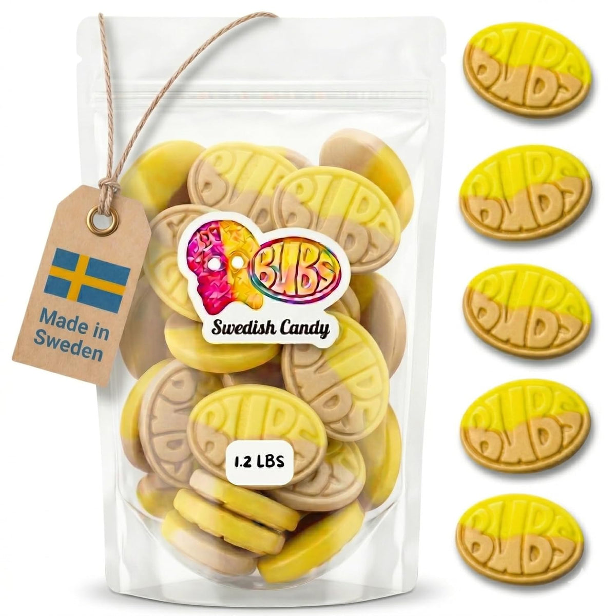 Bubs Swedish Candy 0,5 lb, Swedish Candy Bubs Mix, Skulls, Swedish Godis, Gummy Candy