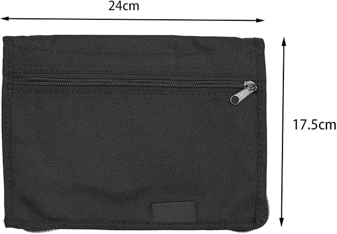Walfront Car Glove Box Organizer, 600D Oxford Cloth Vehicle Document Holder with 6 Pockets, Universal Fit Auto Paperwork Storage Bag for Organized Glove Compartment