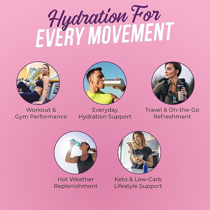 JUNP Sugar Free Electrolytes Powder Packets for Water Salt & Potassium Instant Hydration Packets, Zero Calorie No Carbs No Sugar Electrolyte Drink Mix Sticks, Keto Friendly Vine Ripened Grape 20 Pack