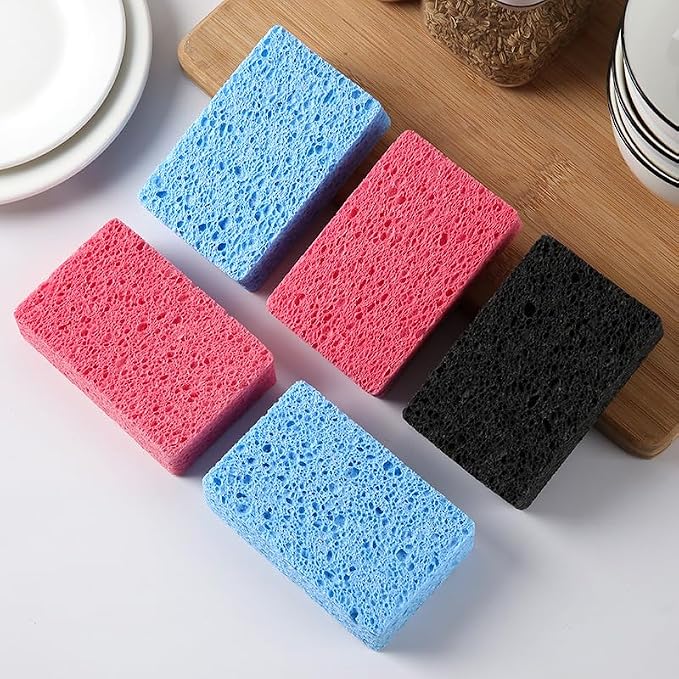 36 - Pack Non-Scratch Scrub Sponges - Sponges for Dishes and Washing Dishes, Cleaning Sponges for Kitchen Home and More(Blue)