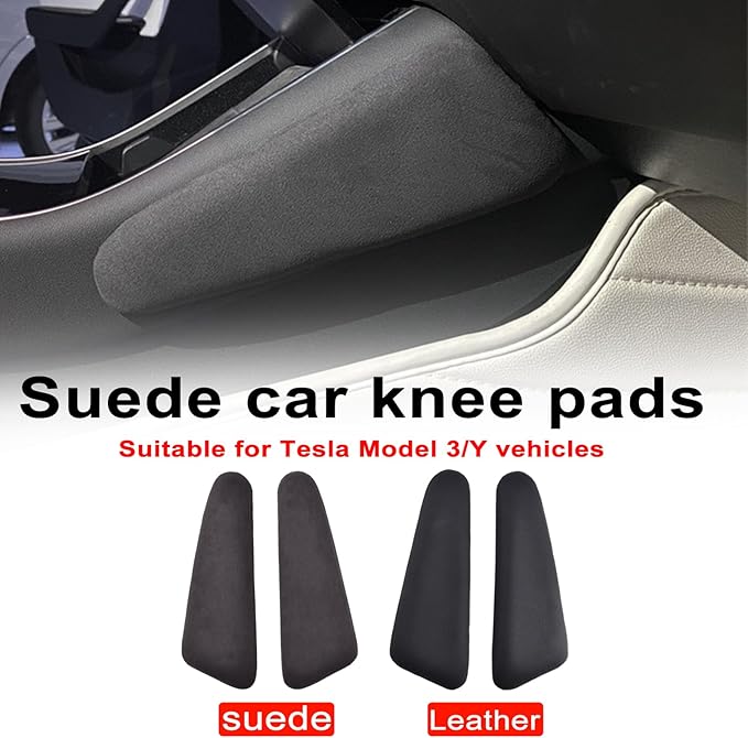 Car Center Console Knee Leg Elbow Cushion Pad Pillow Leg Pad Thigh Support Auto Interior Accessories for Tesla Model 3/Y (PU Right)
