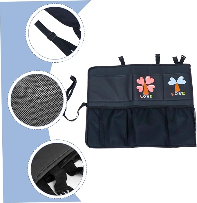 Mobestech Car Seat Hanging Organizer Bag for Storage Backseat Pouch for Purses Phones and More Stylish Leather Design for Suv Truck and Minivan Use