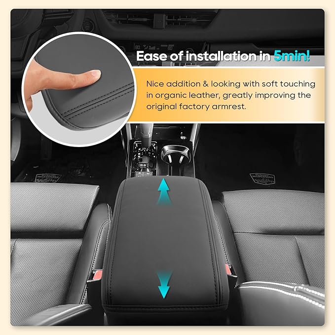 Armrest Cover for 2026 Outback (Premium/Limited/Limited XT/Wilderness/Touring) Subaru Outback Accessories Center Console Cover Arm Rest Protector Middle Lid Pad Protector PU Leather,Anti-Scratch