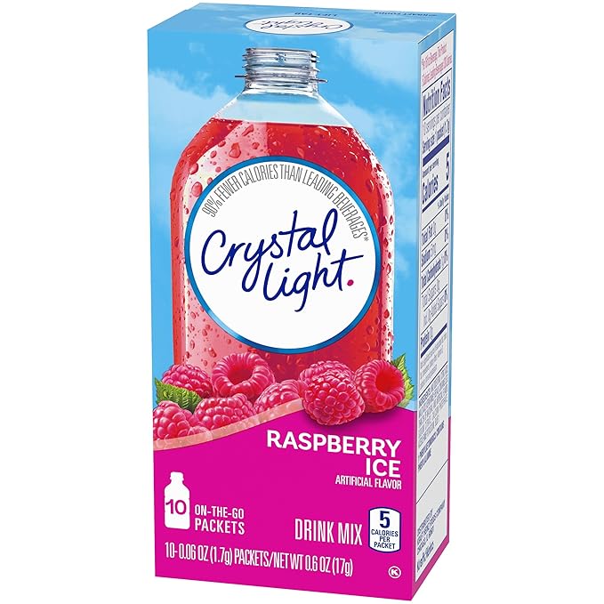Crystal Light Sugar-Free Raspberry Ice Drink Mix (10 On-the-Go Packets)