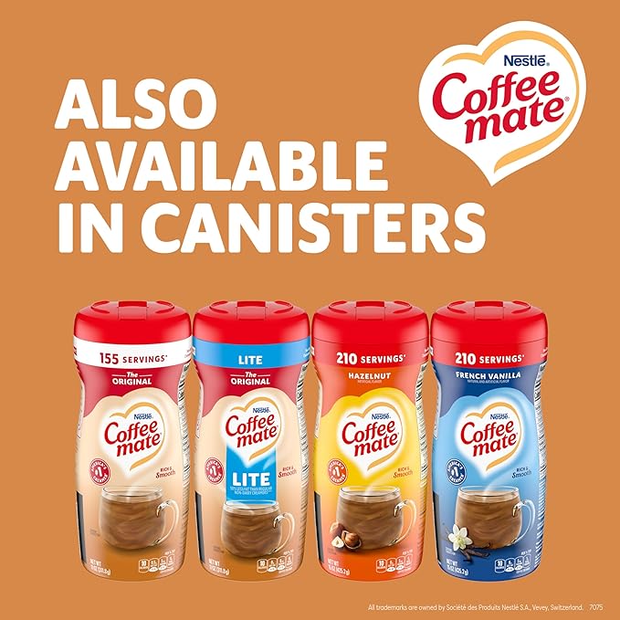 Nestle Coffee mate Coffee Creamer, Original, Non Dairy Powder Creamer Singles Packets, 3g Powdered Packets (Pack of 1000)
