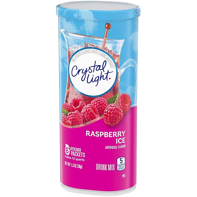 Crystal Light Sugar-Free Raspberry Ice Drink Mix (6 Pitcher Packets)
