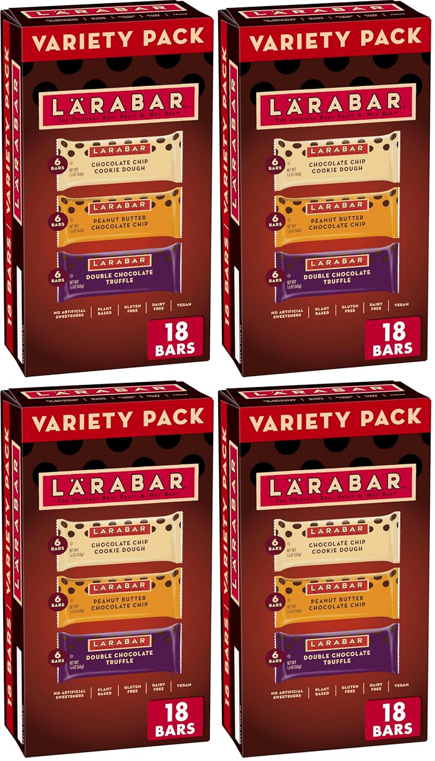 Larabar Fruit and Nut Bars Variety Pack, Gluten Free and Vegan, 28.8 oz, 18 Ct