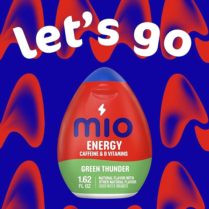 Mio Energy Liquid Water Enhancer, Green Thunder, 1.62 OZ, (Pack of 5)
