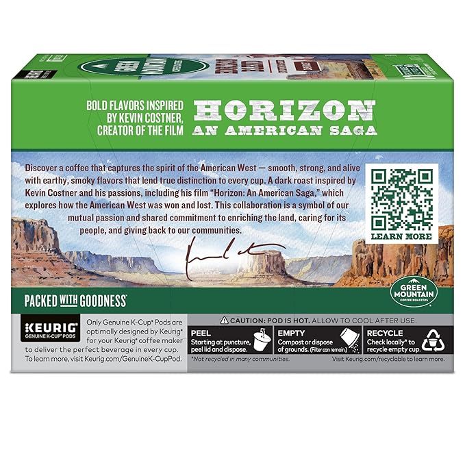 Green Mountain Coffee Roasters Horizon Blend Coffee by Kevin Costner, Keurig Single Serve K-Cup Pods, 60-Count (6 x 10 Count Boxes)