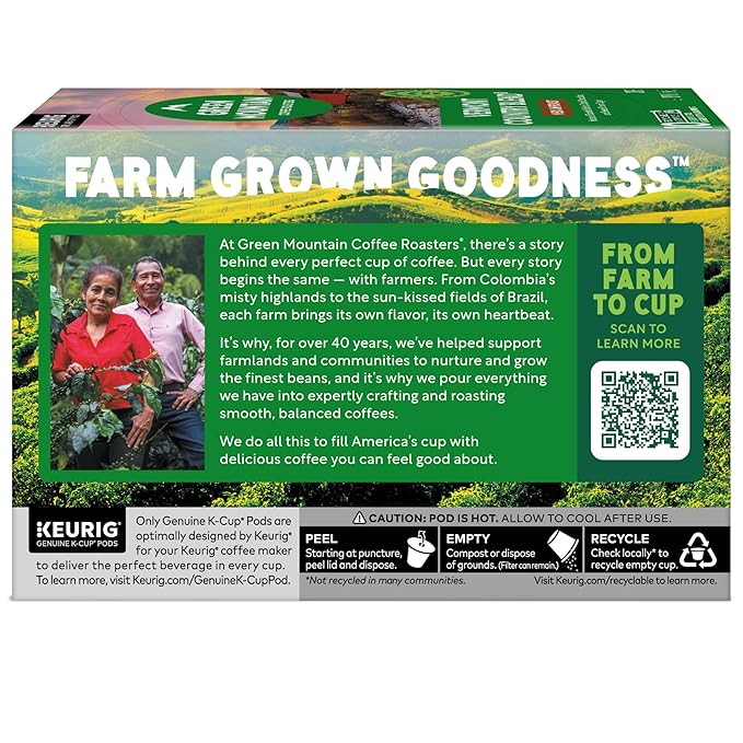 Green Mountain Coffee Roasters Vermont Country Blend Keurig Single-Serve K-Cup Pods, Medium Roast Coffee, 60 Count (6 Packs of 10)