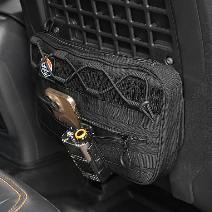 Seat Storage Bags, Storage Pockets, Interior Storage, Accessories. for Ford Bronco 2021-2025 2/4 Door (Front Seat 1PCS)