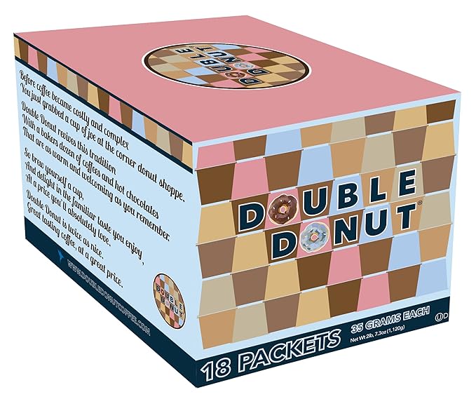 Double Donut Salted Caramel Hot Chocolate, Flavored Hot Chocolate Packets, Salted Caramel Hot Cocoa Mix, 18 Count