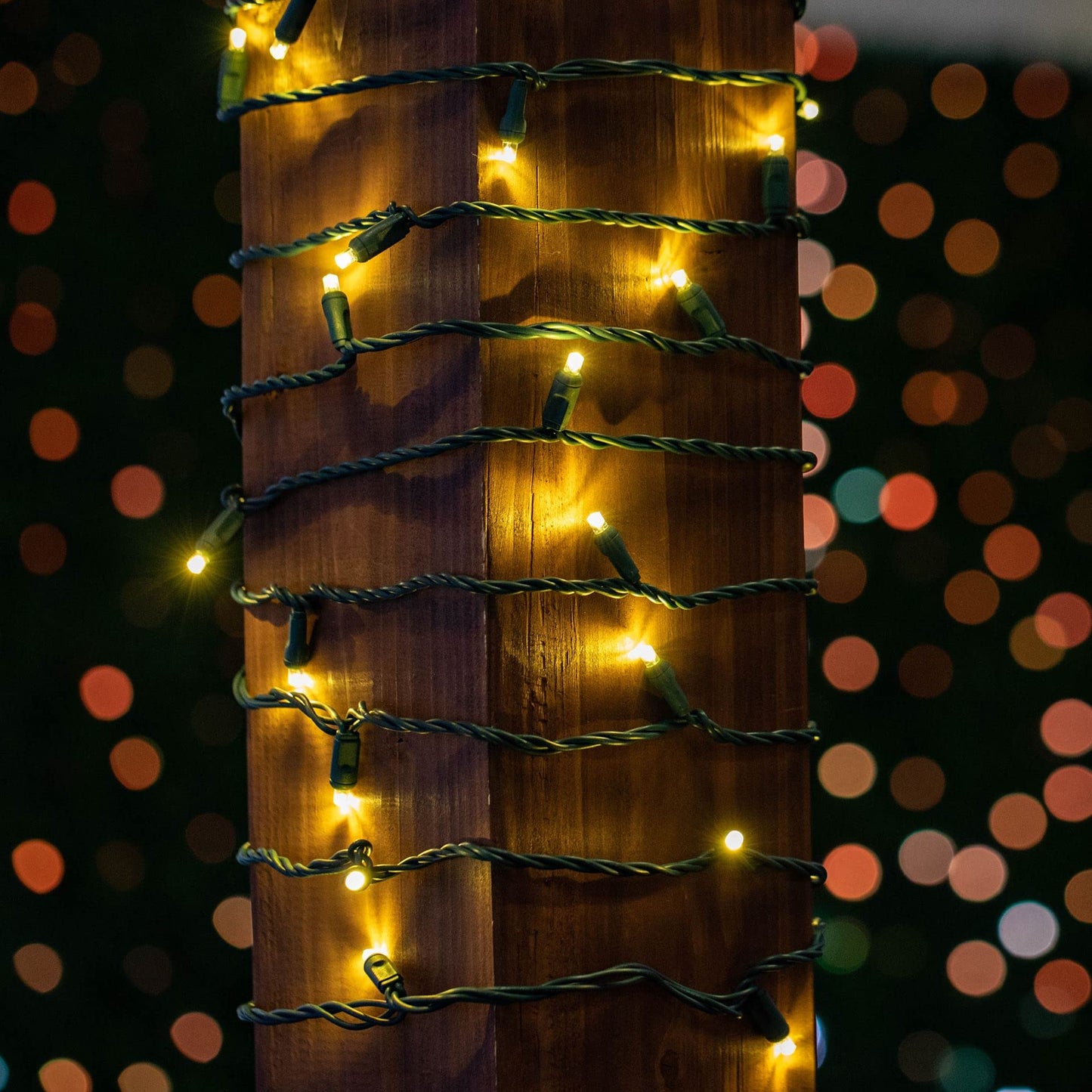 Novelty Lights Mini LED Crafting Lights, 8.5ft, 20 Warm White LEDs, Green Wire, Model MRD-25B