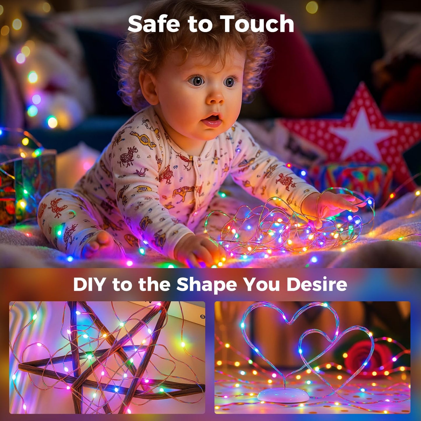 btfarm Fairy Lights 66FT 200 LED Waterproof Multicolor String Lights with Remote and Timer, Model TL04-2ARM