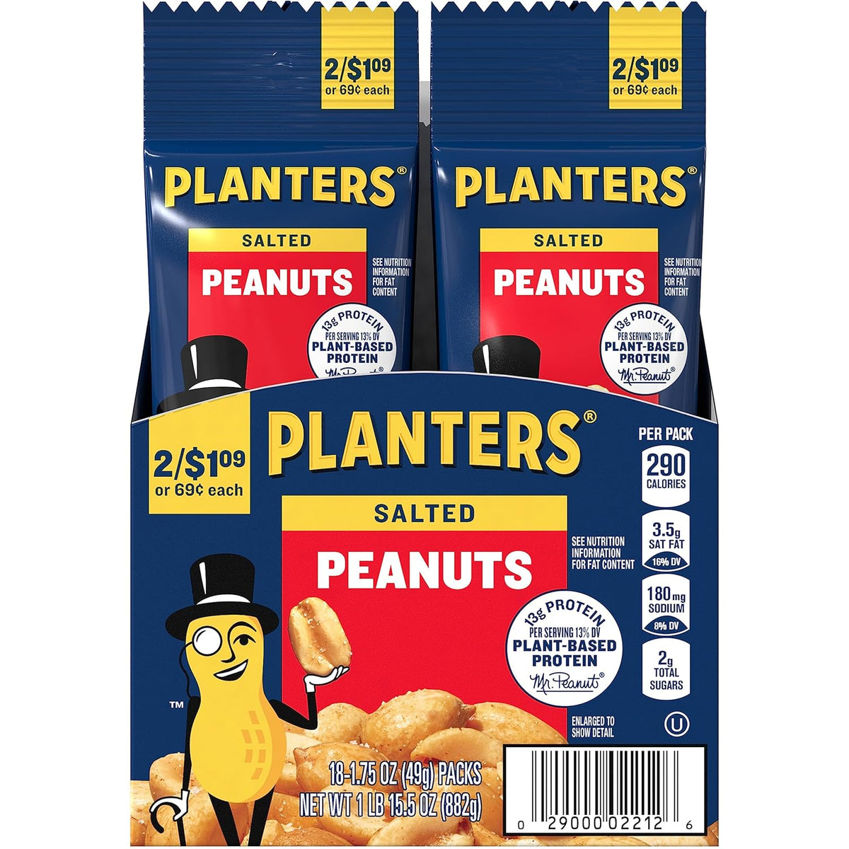 Planters Salted Peanuts (48 1-ounce packs)