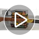 2 Tier Large Fruit Basket for Kitchen Counter with 2 Mobile Banana Hangers, 2026 Pro Detachable Metal Fruit Bowl with Wooden Handle, Fruit Holder for Bread Snack Veggies with Protective Mats