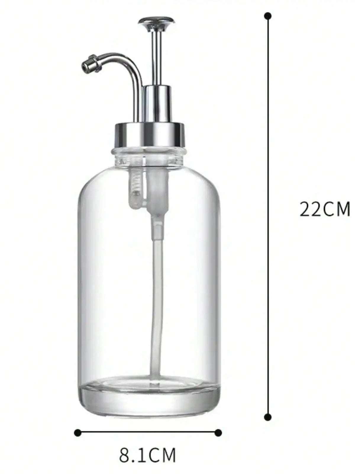 1pc Glass Syrup Bottles , Glass Bottle, Dispenser Pumps For Syrup, Oil, Lotion, Soap And Mouthwash, Suitable For Coffee Bar