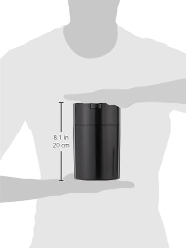 Coffeevac 1LB – Patented Airtight Container with Degassing Valve | Multi-use Vacuum Container Works as Smell Proof Containers for Ground Coffee and Coffee Bean Containers. Black