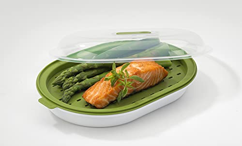 GoodCook Everyday Microwave Steamer – Vegetable & Fish Cooker, Preserves Vitamins & Nutrients, Quick Dinner & Meals, Adjustable Steam Release Vent