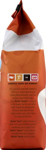 Dunkin’ Midnight Dark Roast Ground Coffee, 11 Ounce (Pack of 4)