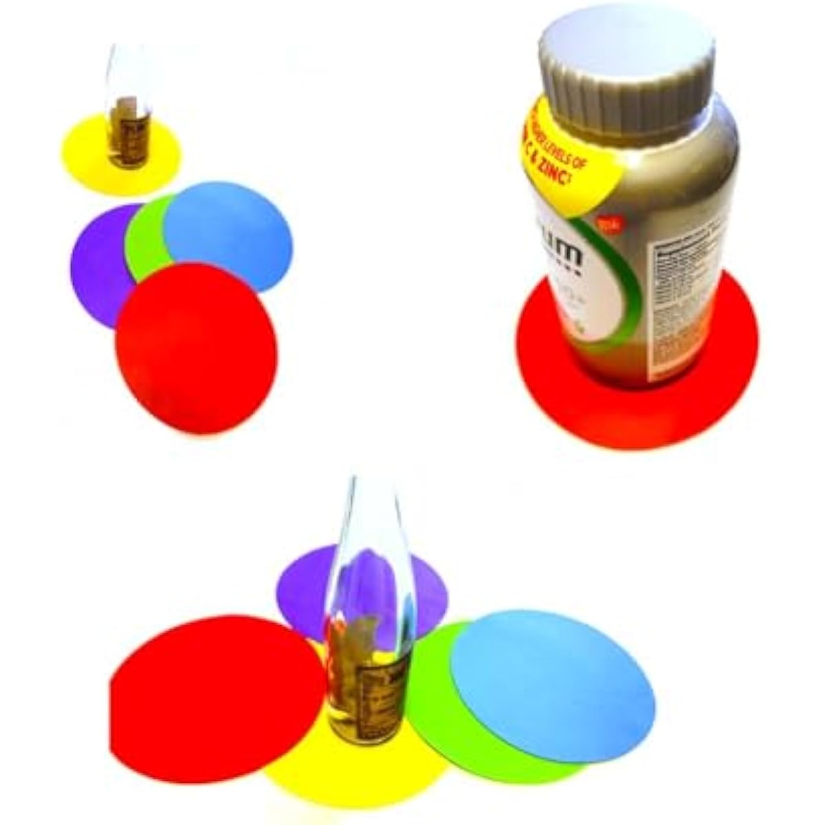 4pcs Rubber Jar Opener Bottle Gripper Non Slip Pad Multi-function Can Opener for Seniors with Arthritis Weak Hands (Circle One)