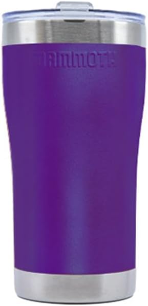 Mammoth Rover 20oz Stainless Steel Tumbler, Double Wall Vacuum Insulated Tumbler with Lid, Great for On the Go, in Purple