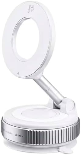 DashDok for Magsafe Car Mount Magnetic Phone Holder for Car Phone Holder Mount Dash Mounted Holders Cell Phone Holders for Your Car Accessories for Women Men for iPhone 17 16 15 14 (White)