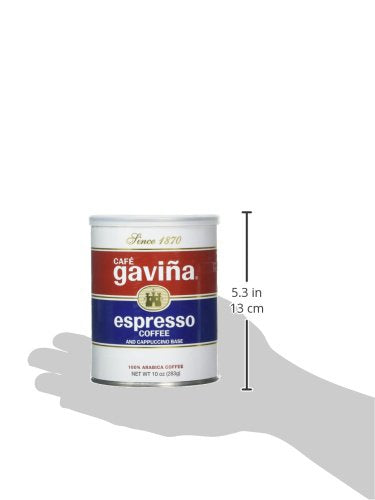 Café Gaviña Ground Espresso Coffee, Bold Dark Roast, 100% Arabica, 10 oz Can
