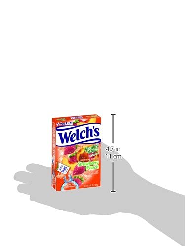 Welch's Strawberry Peach Singles To Go Drink Mix, 0.48 OZ (Pack of 4)