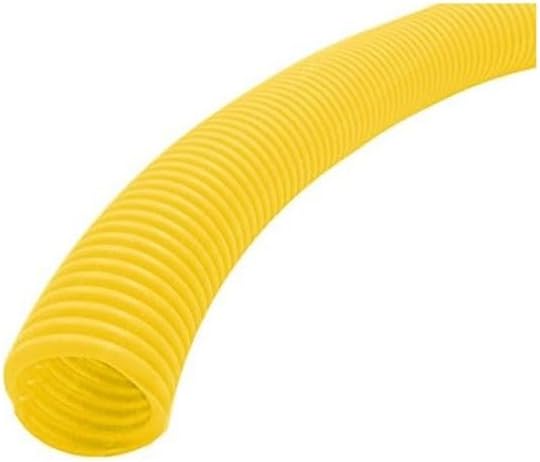 Electriduct Split Wire Loom Tubing Polyethylene Corrugated Flexible Conduit - 2" Nominal Size - 10 Feet - Yellow