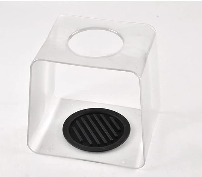 Acrylic Coffee Dripper Stand, Pour Over Coffee Stand, Coffee Extraction Drip Station,Coffee Shared Pot Filter Cup Holder with Silicone Dripper Mat (White No Non-Slip Mat)