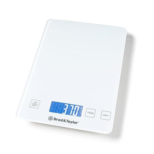 Brod & Taylor High Capacity Baking & Kitchen Scale (Weighs up to 33lbs/15kg of Ingredients), 1-Gram Precision, Five Unit Options, 5-Minute Display, Batteries Included