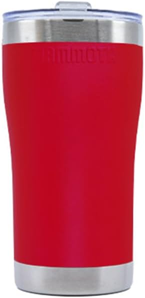 Mammoth Rover 20oz Stainless Steel Tumbler, Double Wall Vacuum Insulated Tumbler with Lid, Great for On the Go, in Red