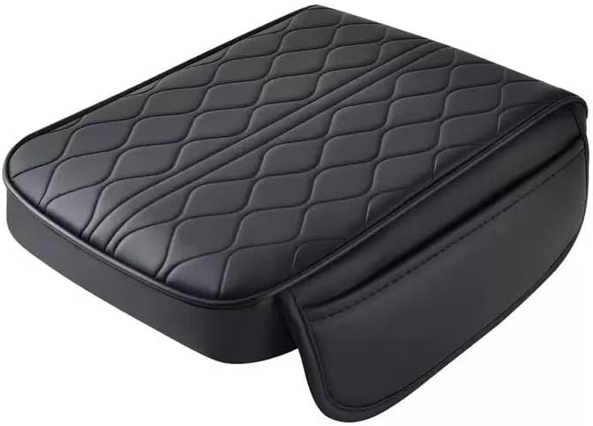 1 Pack Car Center Console Cover Custom Fit for Acura RDX 2013 2019-2023 2024 2025, Leather Memory Foam Armrest Cushion Protector, Anti-Scratch Durable Armrest Pad,Black