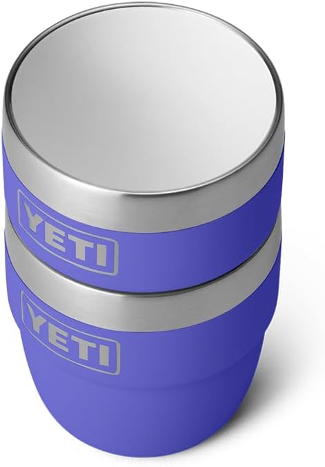 YETI Rambler 4 oz Stackable Cup, Stainless Steel, Vacuum Insulated Espresso/Coffee Cup, 2 Pack