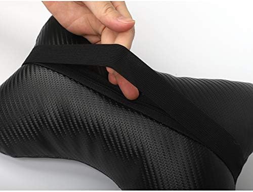 2Pcs Leather Carbon Fiber Leather Sport Car Seat Scat Pack Bee Neck Rest Pillow Foam Headrest Travel Cushion Travel Sleeping Cushion for Challenger Charger