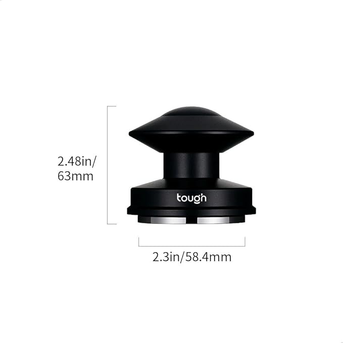 Espresso Tamper 58.5mm,Calibrated Spring Loaded Coffee Tamper Tool with Flat Base & UFO Design, Fits 58mm Portafilters, Coffee Accessories, Matte Black