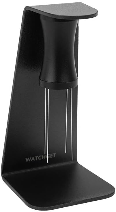 watchget WDT Espresso Distribution Tool with Magnetic Stand for Barista, Espresso Accessories with Stainless Steel 4 Needles 0.35mm with 4 Extra Needles, Black