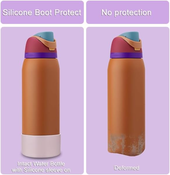 Silicone Boot for Owala Water Bottle 24/32/40 oz, Anti-Slip Protective Sleeve for FreeSip/Twist/Flip Water Bottles, BPA Free, Bottom Bumper Cover Protects Water Bottles from Scratches
