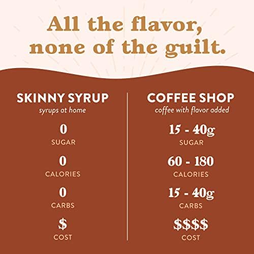Jordan's Skinny Mixes Syrups, Hazelnut Coffee Syrup, Sugar Free, 25.4 Ounces (Pack of 2), Zero Calorie Drink Flavoring & Mixes