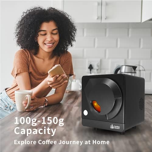 R1 Home Coffee Roaster pack of Cooling Tray C1-100g-150g Electric Direct Fired Coffee Roasting - Easy Operation and Clean - App Control - History Saving Function - 110V Black