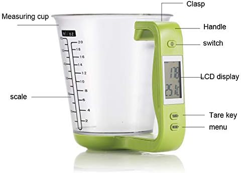 Kitchen Measuring Cup Scale LCD Digital Display for Baking Tea Weighting Coffee