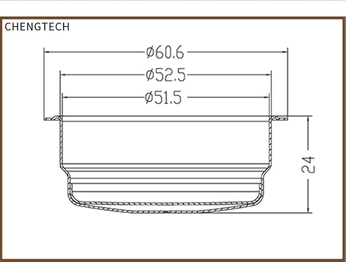Stainless Steel Coffee Filter, 51mm Double Cup (Dual Wall/Pressurized) Compatible with DLG EC885/9155/9255/9355/9555/9665/9865, SMEG & EUPA Coffee Machine