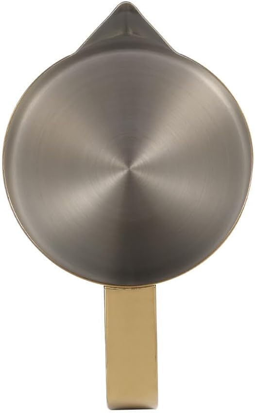 Milk Frothing Pitcher, 12oz/350ml Stainless Steel Espresso Steaming Pitcher, Milk Frother Steamer Cup For Latte Art, Gold