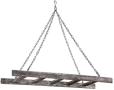 BARNWOODUSA Rustic Decorative Ladder - 100% Upcycled Wood (48" x 12" x 1.5", Espresso)