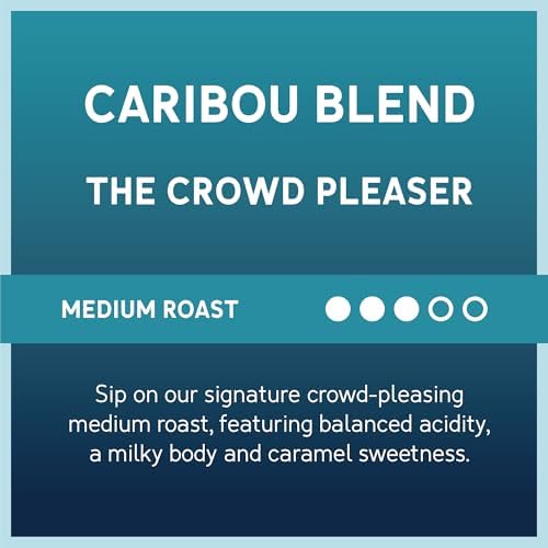Caribou Coffee, Medium Roast Ground Coffee, 100% Arabica Coffee - Caribou Blend 20 Ounce Bag
